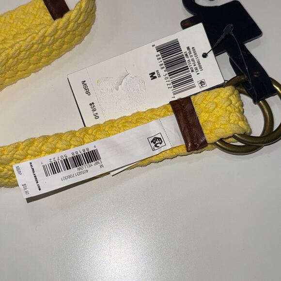 Polo Ralph Lauren Men's Braided Cotton Belt -Empire Yellow medium $59 - Picture 5 of 6